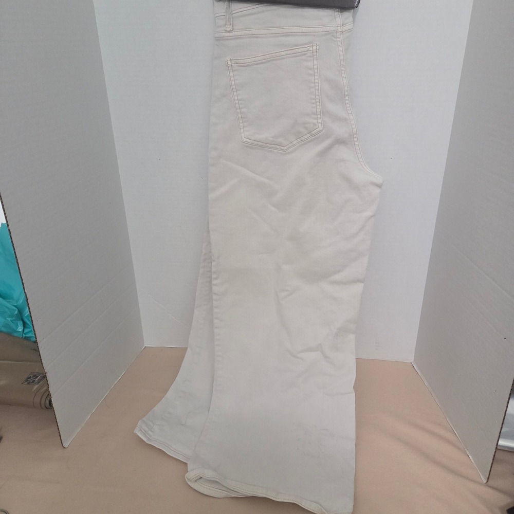 Gap Denim High Rise Wide Leg Jeans Cream Off White Size 10/30
